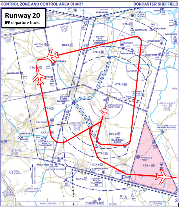 Figure 11 A R20 IFR departure tracks