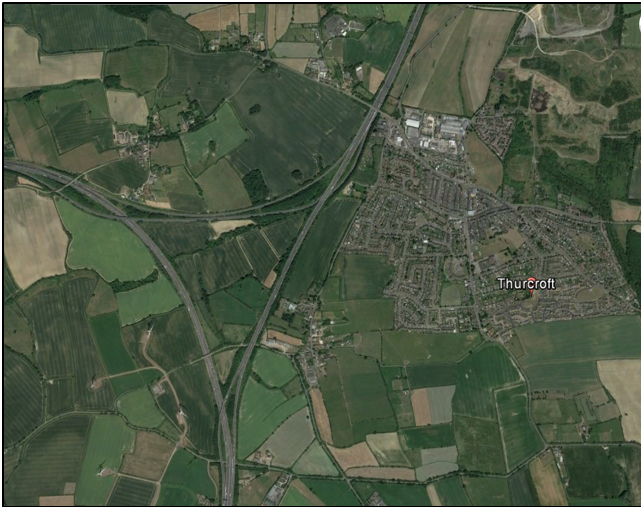 Figure 7 M1 M18 interchange at Thurcroft