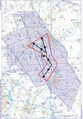 Figure 7 - East Midlands Runway 09 Departure Routes
