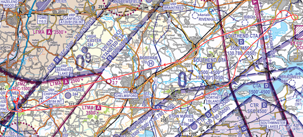 Figure 2 Chart extract from Sheet 8 England South Edition 27 (2023)