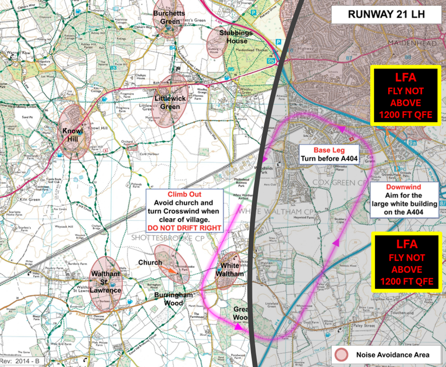 Figure 9 White Waltham OS Map Circuit 21 Left Hand